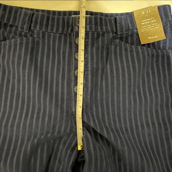 Madewell SZ 31 Emmett Wide Leg Corduroy Pants in Classic Indigo Navy NWT - Picture 12 of 12